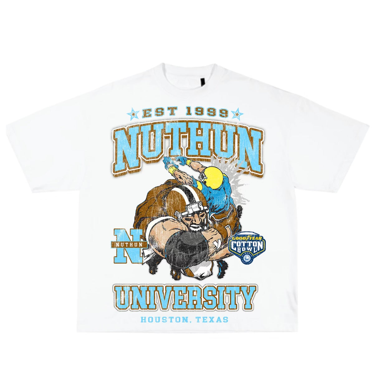 NuthuN Vintage Football University Tshirt