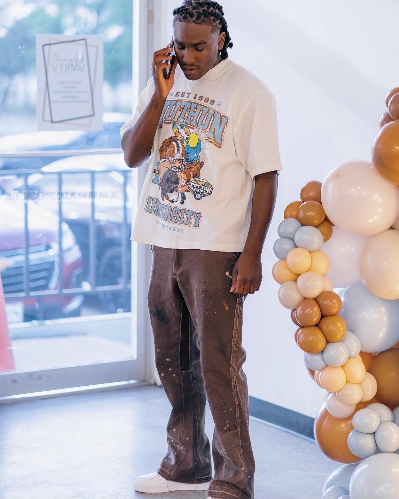 NuthuN Vintage Football University Tshirt